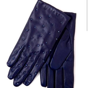 Echo “Rani” Crystal & Leather Touchscreen Gloves
